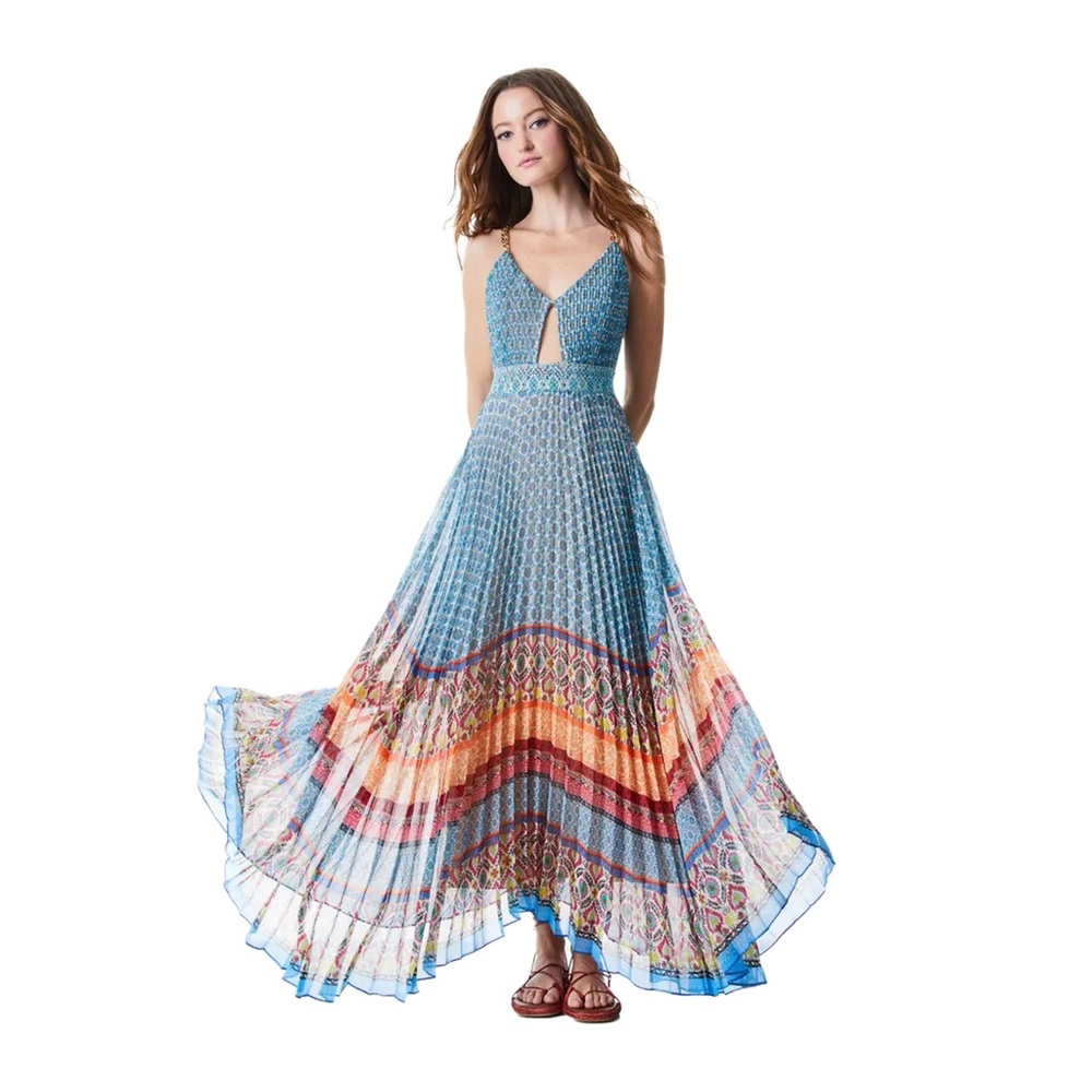 Alice + Olivia Gloria Chain Strap Maxi Dress
